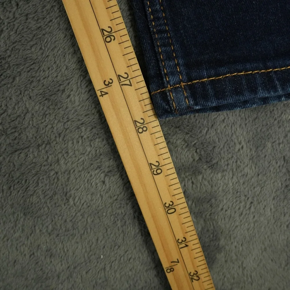 Levi's 502 Taper Jeans Mens Fits 31x28 Dark Blue Regular Taper Stretch Denim